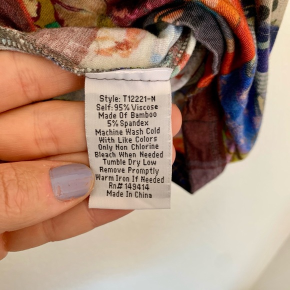 Johnny Was Sonnet Patchwork Puff Sleeve Top XS - Picture 6 of 7